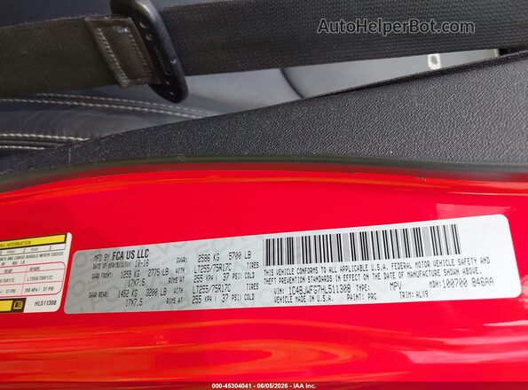 1C4BJWFG7HL511308 2017 JEEP WRANGLER UNLIMITED Red Engine compartment view