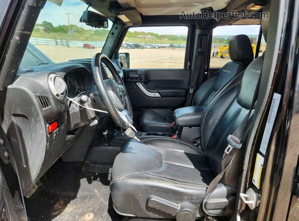 1C4BJWFGXHL535084 2017 JEEP WRANGLER Black Front interior view