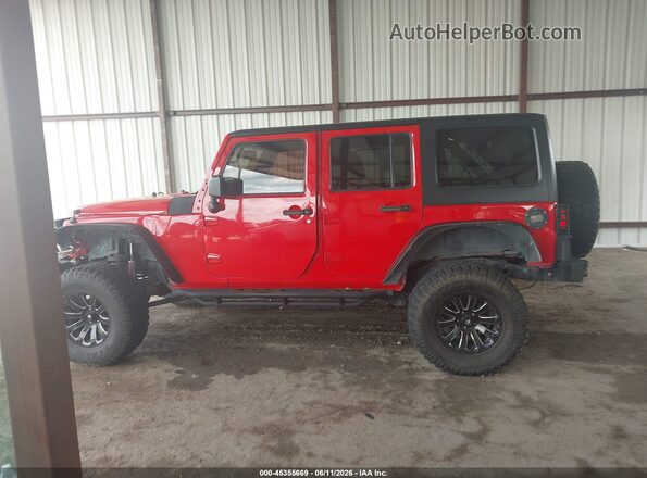 1C4HJWDG9GL278382 2016 JEEP WRANGLER UNLIMITED Red Rear view