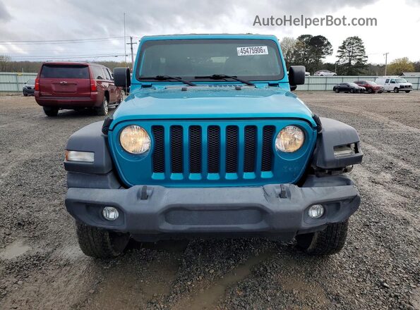 1C4HJXDG0LW206937 2020 JEEP WRANGLER Teal Front view