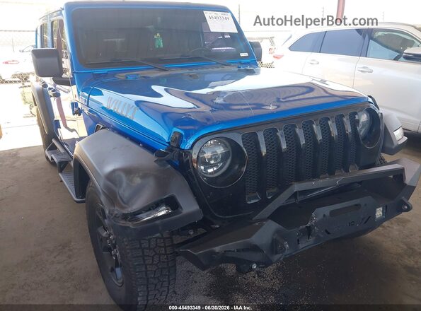 1C4HJXDG0MW722488 2021 JEEP WRANGLER UNLIMITED Синий Вид спереди