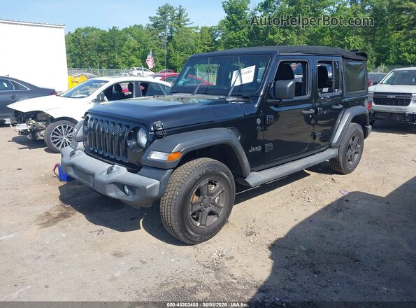 1C4HJXDG2KW507997 2019 JEEP WRANGLER UNLIMITED Черный Передняя левая четверть
