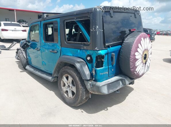 1C4HJXDG2LW110582 2020 JEEP WRANGLER UNLIMITED Blue Задня ліва чверть