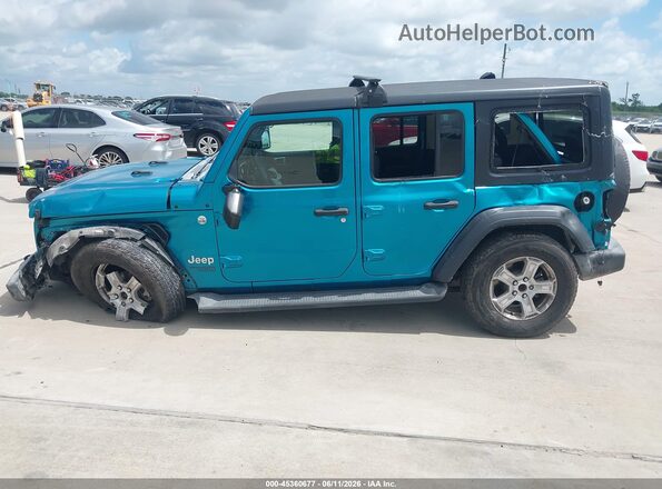 1C4HJXDG2LW110582 2020 JEEP WRANGLER UNLIMITED Blue Панорамний вид салону 360°