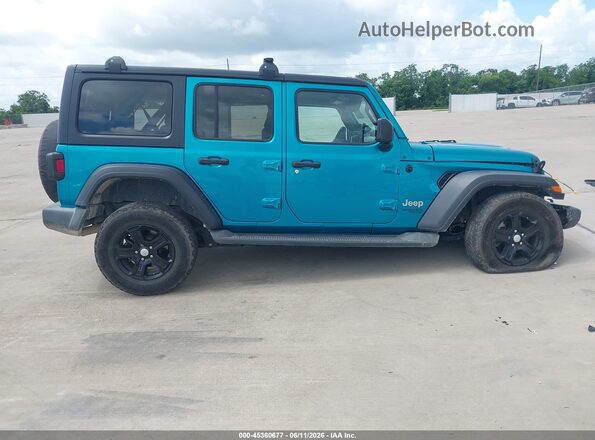 1C4HJXDG2LW110582 2020 JEEP WRANGLER UNLIMITED Blue Вид задньої частини салону