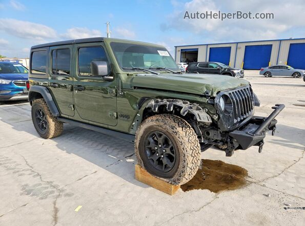 1C4HJXDG2LW290744 2020 JEEP WRANGLER Green Передня права чверть