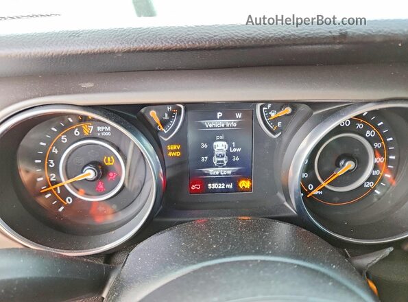 1C4HJXDG2LW290744 2020 JEEP WRANGLER Green Вид щитка приладів