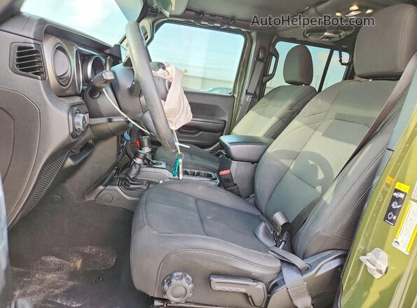 1C4HJXDG2LW290744 2020 JEEP WRANGLER Green Вид салону спереду
