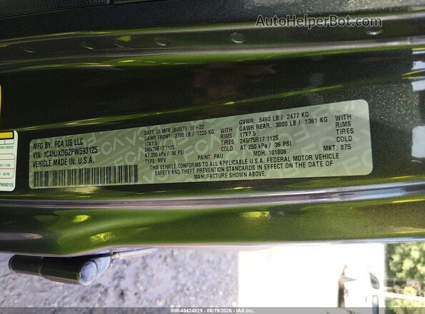 1C4HJXDG2PW593125 2023 JEEP WRANGLER Gray Widok komory silnika