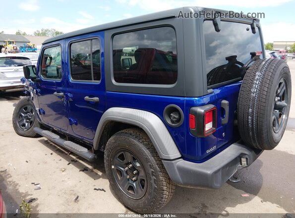 1C4HJXDG4JW258441 2018 JEEP WRANGLER UNLIMITED Blue Trasero izquierdo