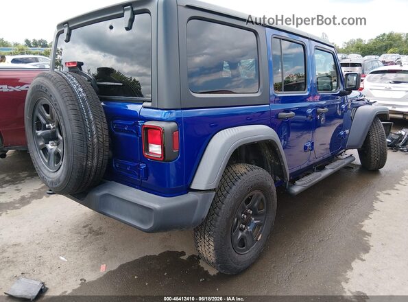 1C4HJXDG4JW258441 2018 JEEP WRANGLER UNLIMITED Blue Trasero derecho