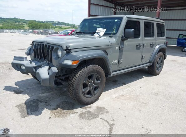 1C4HJXDG4LW293452 2020 JEEP WRANGLER UNLIMITED Gray წინა მარცხენა ხედი სამი მეოთხედიდან