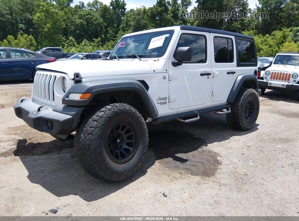 1C4HJXDG6LW102176 2020 JEEP WRANGLER UNLIMITED White Vista tres cuartos delantera izquierda