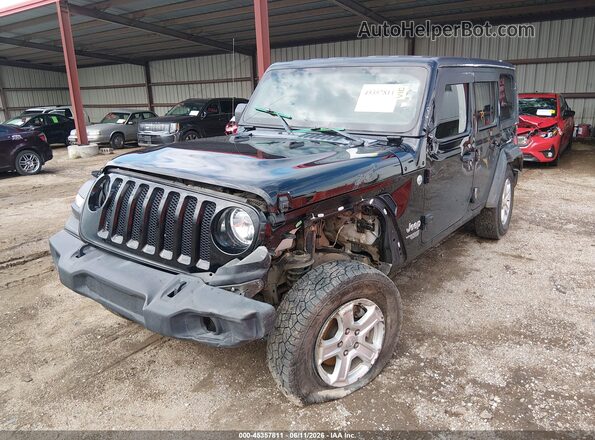 1C4HJXDG6LW229252 2020 JEEP WRANGLER UNLIMITED Черный Передняя левая четверть