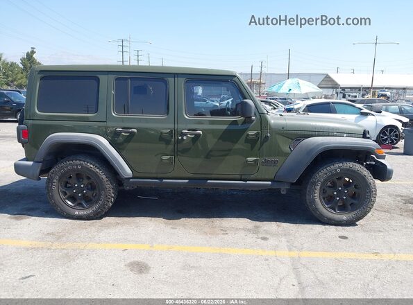 1C4HJXDG7NW232809 2022 JEEP WRANGLER UNLIMITED Green Widok wnętrza 360 stopni