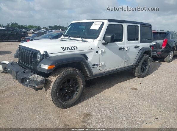1C4HJXDG8MW649984 2021 JEEP WRANGLER UNLIMITED White Vista tres cuartos delantera izquierda