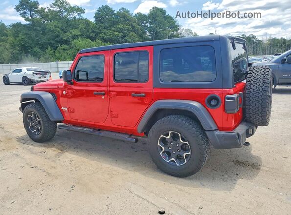 1C4HJXDG9JW135945 2018 JEEP WRANGLER Red უკანა მარცხენა