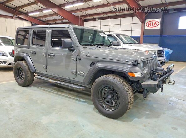 1C4HJXDG9LW105945 2020 JEEP WRANGLER Серый Передняя правая четверть