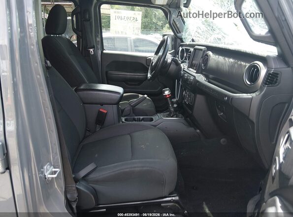 1C4HJXDG9NW132002 2022 JEEP WRANGLER UNLIMITED Gray Widok wnętrza z przodu