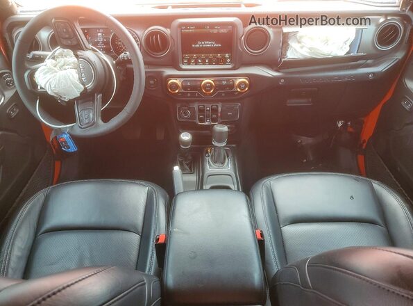 1C4HJXDGXPW643799 2023 JEEP WRANGLER Orange Dashboard view