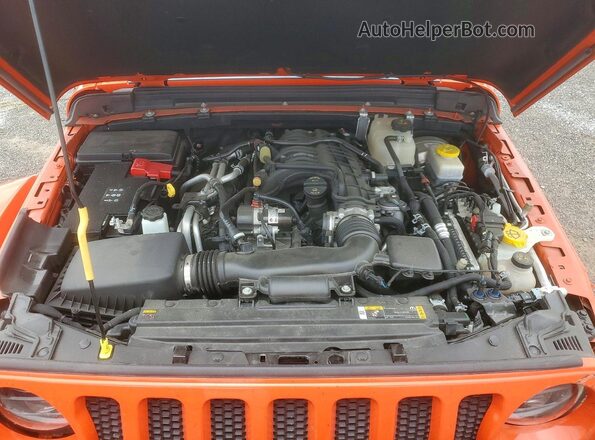 1C4HJXDGXPW643799 2023 JEEP WRANGLER Orange Engine compartment view
