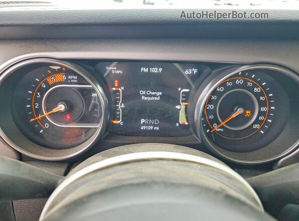 1C4HJXDM5MW559360 2021 JEEP WRANGLER Black Вид щитка приладів