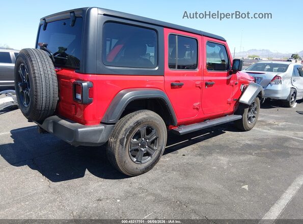 1C4HJXDMXNW174247 2022 JEEP WRANGLER UNLIMITED Red Rear right