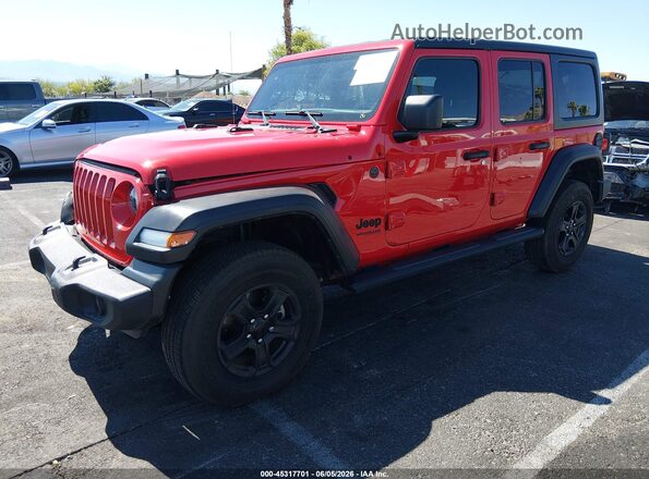 1C4HJXDMXNW174247 2022 JEEP WRANGLER UNLIMITED Red Front left