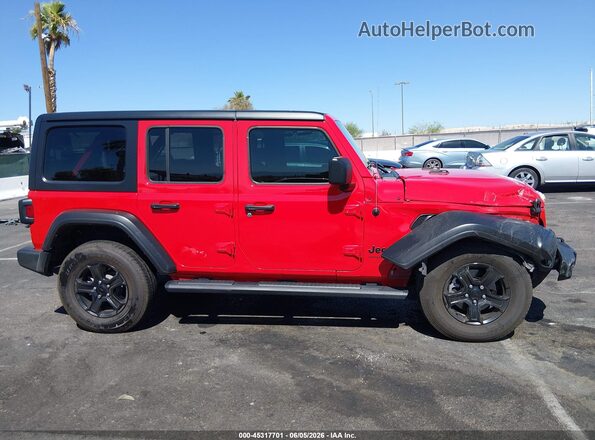 1C4HJXDMXNW174247 2022 JEEP WRANGLER UNLIMITED Red Rear interior view
