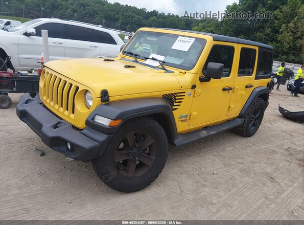 1C4HJXDN0LW147807 2020 JEEP WRANGLER UNLIMITED Yellow Передня ліва чверть