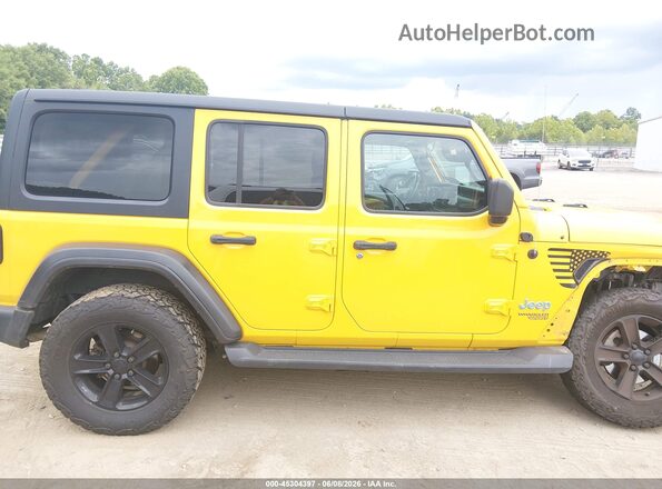 1C4HJXDN0LW147807 2020 JEEP WRANGLER UNLIMITED Yellow Панорамний вид салону 360°