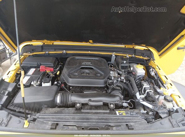 1C4HJXDN0LW147807 2020 JEEP WRANGLER UNLIMITED Yellow Вид ззаду