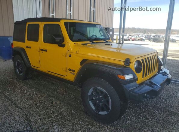 1C4HJXDN0MW744800 2021 JEEP WRANGLER Yellow Front right