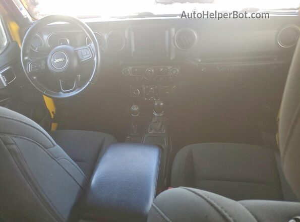 1C4HJXDN0MW744800 2021 JEEP WRANGLER Yellow Dashboard view