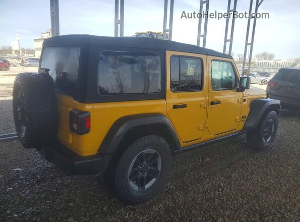 1C4HJXDN0MW744800 2021 JEEP WRANGLER Yellow Rear right