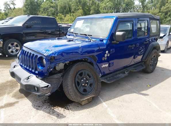 1C4HJXDN1LW271813 2020 JEEP WRANGLER UNLIMITED Blue Vista tres cuartos delantera izquierda