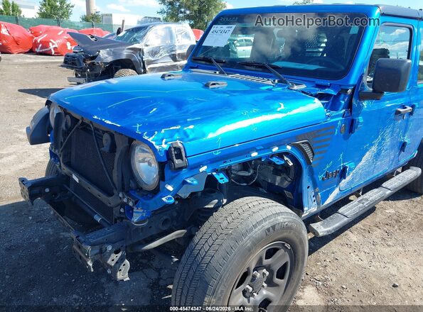 1C4HJXDN1NW246624 2022 JEEP WRANGLER UNLIMITED Blue Front view
