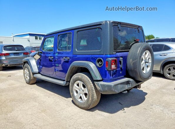 1C4HJXDN2JW230281 2018 JEEP WRANGLER Blue Հետևի ձախ