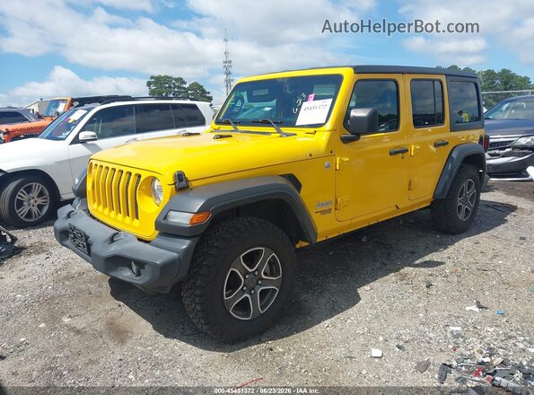 1C4HJXDN2LW135416 2020 JEEP WRANGLER UNLIMITED Yellow Vista tres cuartos delantera izquierda
