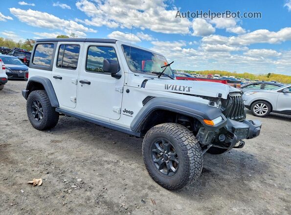 1C4HJXDN3MW865417 2021 JEEP WRANGLER Белый Передняя правая четверть