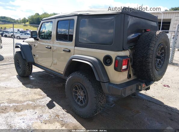 1C4HJXDN3NW237603 2022 JEEP WRANGLER UNLIMITED Желто-коричневый Задняя левая четверть