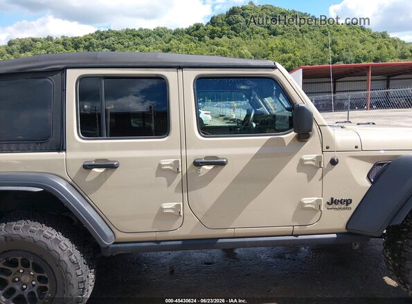 1C4HJXDN3NW237603 2022 JEEP WRANGLER UNLIMITED Желто-коричневый Вид задней части салона