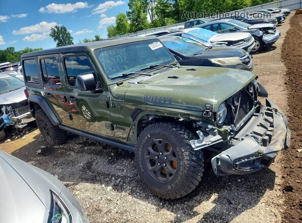 1C4HJXDN4LW301645 2020 JEEP WRANGLER Зеленый Передняя правая четверть