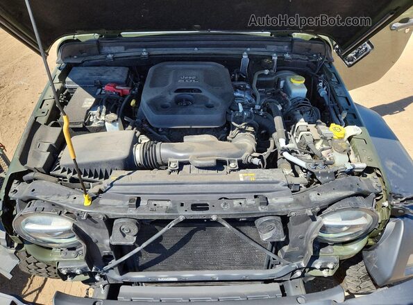 1C4HJXDN4LW301645 2020 JEEP WRANGLER Зеленый Вид подкапотного пространства