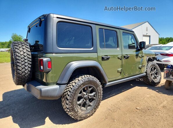 1C4HJXDN4LW301645 2020 JEEP WRANGLER Зеленый Задняя правая четверть