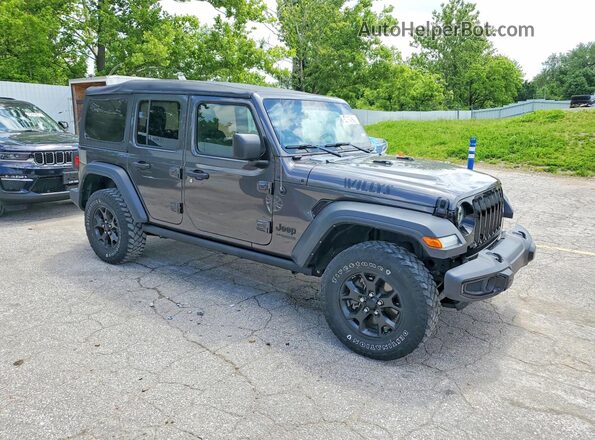 1C4HJXDN5MW817014 2021 JEEP WRANGLER Gray Front right