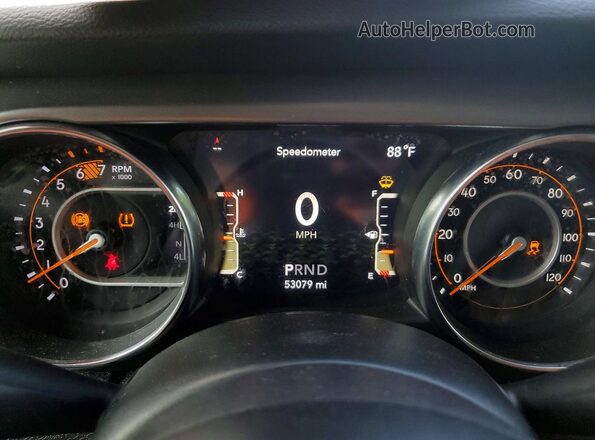 1C4HJXDN5MW817014 2021 JEEP WRANGLER Gray Instrument cluster view