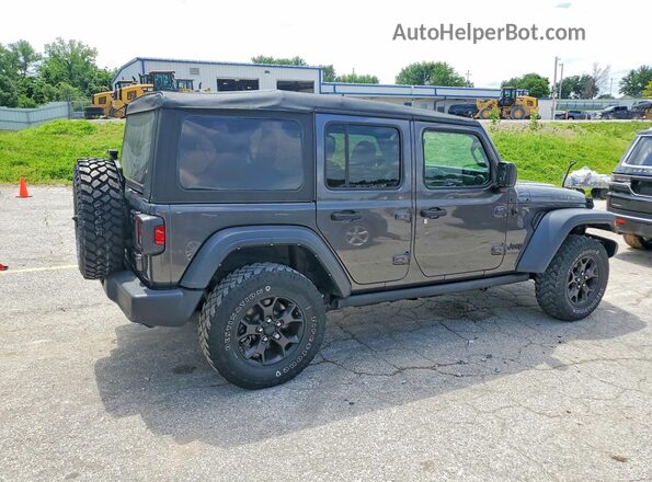 1C4HJXDN5MW817014 2021 JEEP WRANGLER Gray Rear right