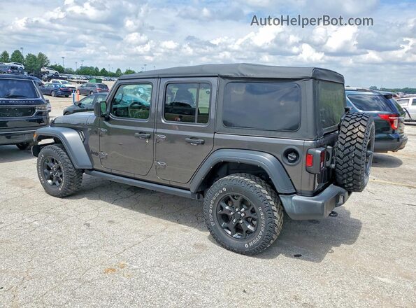 1C4HJXDN5MW817014 2021 JEEP WRANGLER Gray Rear left