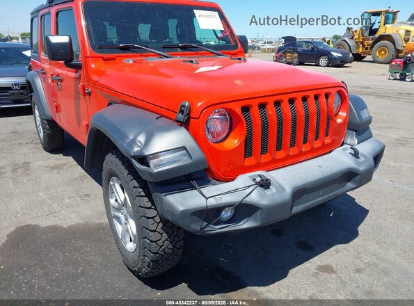 1C4HJXDN7JW211449 2018 JEEP WRANGLER UNLIMITED Orange წინა ხედი